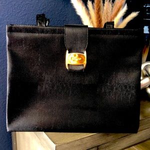Salvadore Ferragamo, vintage tote, black, very Good condition